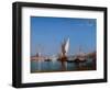 Trabucco and Gondolas on the Basin, Venice 1888 (Oil on Canvas)-Felix Ziem-Framed Giclee Print