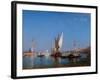 Trabucco and Gondolas on the Basin, Venice 1888 (Oil on Canvas)-Felix Ziem-Framed Giclee Print