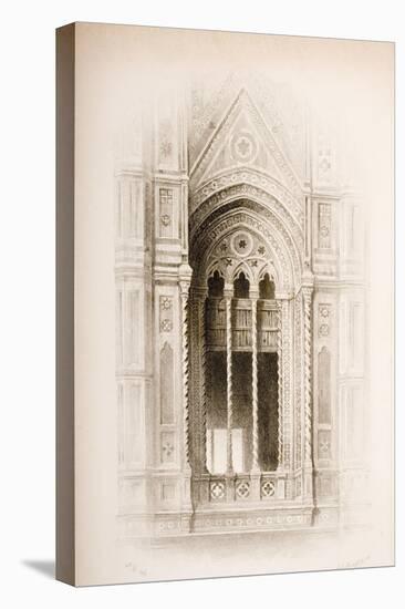 Tracery from the Campanile of Giotto, Florence, from 'The Seven Lamps of Architecture' by John…-John Ruskin-Stretched Canvas