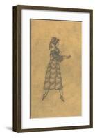 Tracing of a Ballet Costume - Woman in Ruffles-Leon Bakst-Framed Premium Giclee Print