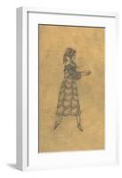 Tracing of a Ballet Costume - Woman in Ruffles-Leon Bakst-Framed Premium Giclee Print