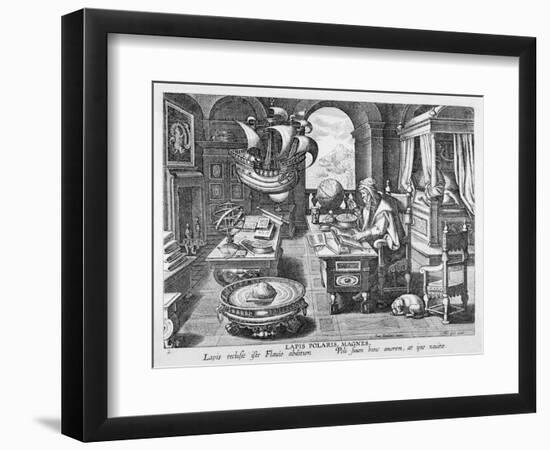 Tracing the Magnetic Pole-Johannes Stradanus-Framed Art Print