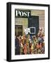 "Track 11," Saturday Evening Post Cover, June 21, 1947-Stevan Dohanos-Framed Giclee Print