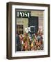 "Track 11," Saturday Evening Post Cover, June 21, 1947-Stevan Dohanos-Framed Giclee Print