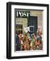 "Track 11," Saturday Evening Post Cover, June 21, 1947-Stevan Dohanos-Framed Giclee Print