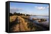 Track by the River at Orford Quay, Orford, Suffolk, England, United Kingdom, Europe-Mark Sunderland-Framed Stretched Canvas