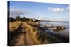 Track by the River at Orford Quay, Orford, Suffolk, England, United Kingdom, Europe-Mark Sunderland-Stretched Canvas