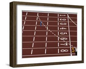 Track Lane Numbers at the Finish Line-Paul Sutton-Framed Photographic Print