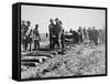 Track-Layers Gang-Building the Union Pacific Railroad Through American Wilderness, 1860S-null-Framed Stretched Canvas