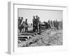 Track-Layers Gang-Building the Union Pacific Railroad Through American Wilderness, 1860S-null-Framed Premium Photographic Print