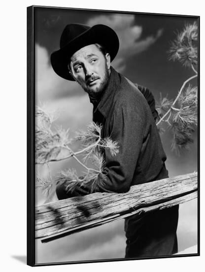 Track of the Cat by William A. Wellman with Robert Mitchum, 1954 (b/w photo)-null-Framed Photo