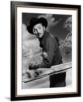 Track of the Cat by William A. Wellman with Robert Mitchum, 1954 (b/w photo)-null-Framed Photo