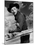 Track of the Cat by William A. Wellman with Robert Mitchum, 1954 (b/w photo)-null-Mounted Photo