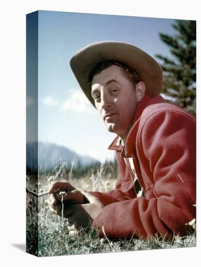 Track of the Cat by William A. Wellman with Robert Mitchum, 1954 (photo)-null-Stretched Canvas
