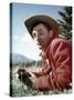 Track of the Cat by William A. Wellman with Robert Mitchum, 1954 (photo)-null-Stretched Canvas