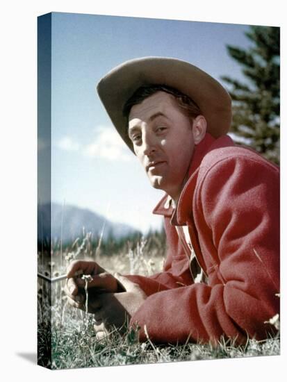 Track of the Cat by William A. Wellman with Robert Mitchum, 1954 (photo)-null-Stretched Canvas