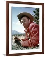 Track of the Cat by William A. Wellman with Robert Mitchum, 1954 (photo)-null-Framed Photo