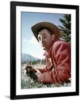 Track of the Cat by William A. Wellman with Robert Mitchum, 1954 (photo)-null-Framed Photo