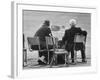 Track Officials Watching an Olympics' Race-Howard Sochurek-Framed Photographic Print