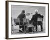 Track Officials Watching an Olympics' Race-Howard Sochurek-Framed Photographic Print