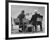 Track Officials Watching an Olympics' Race-Howard Sochurek-Framed Photographic Print