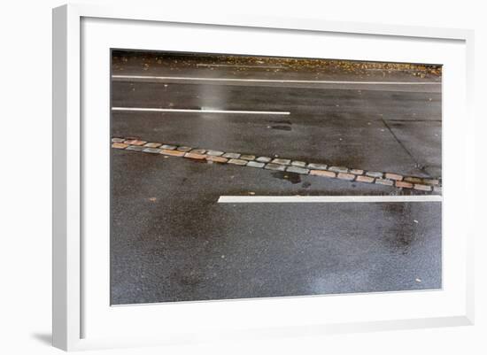 Track on the Road of Berlin Wall-imagsan-Framed Photographic Print