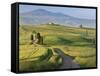 Track, San Quirico D'Orcia, Val D'Orcia, Tuscany, Italy-Peter Adams-Framed Stretched Canvas