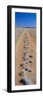 Track Through Sand with Scrub, Namib Road, Namib Naukluft Park, Namib Desert, Namibia, Africa-Lee Frost-Framed Photographic Print