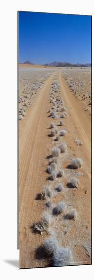 Track Through Sand with Scrub, Namib Road, Namib Naukluft Park, Namib Desert, Namibia, Africa-Lee Frost-Mounted Photographic Print