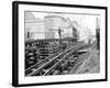 Tracks at 3rd and Madison, Seattle, 1907-Asahel Curtis-Framed Giclee Print