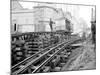 Tracks at 3rd and Madison, Seattle, 1907-Asahel Curtis-Mounted Giclee Print