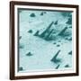 Tracks from cosmic rays, magnified 800 times-Science Source-Framed Giclee Print