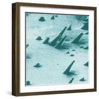 Tracks from cosmic rays, magnified 800 times-Science Source-Framed Giclee Print