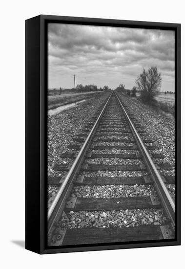 Tracks Through the Central Valley, Sacramento California-Vincent James-Framed Stretched Canvas