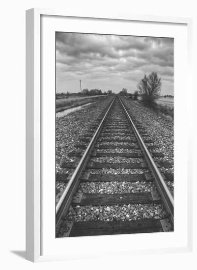 Tracks Through the Central Valley, Sacramento California-Vincent James-Framed Photographic Print