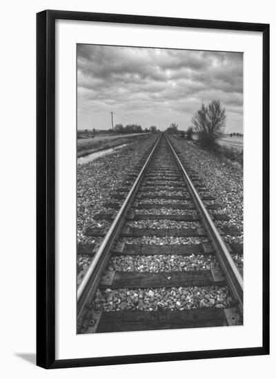 Tracks Through the Central Valley, Sacramento California-Vincent James-Framed Photographic Print