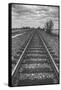 Tracks Through the Central Valley, Sacramento California-Vincent James-Framed Stretched Canvas