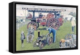 Traction Engines at the Show, 1993-Huw S. Parsons-Framed Stretched Canvas
