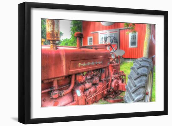 Tractor and Barn-Robert Goldwitz-Framed Premium Giclee Print