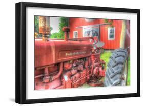 Tractor and Barn-Robert Goldwitz-Framed Premium Giclee Print