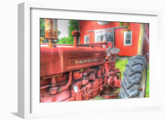 Tractor and Barn-Robert Goldwitz-Framed Giclee Print