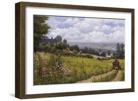 Tractor At Little Eaton-Bill Makinson-Framed Giclee Print