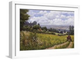 Tractor At Little Eaton-Bill Makinson-Framed Giclee Print