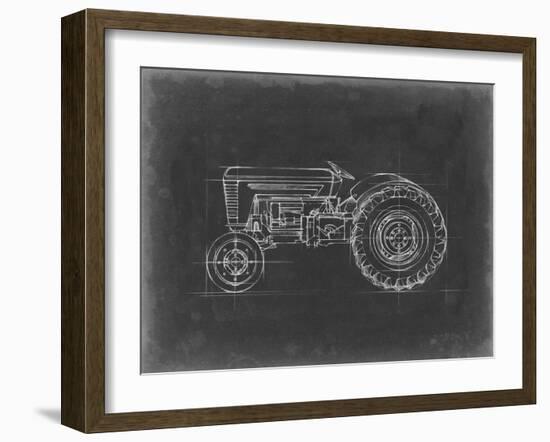 Tractor Blueprint I-Ethan Harper-Framed Art Print