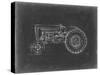 Tractor Blueprint I-Ethan Harper-Stretched Canvas
