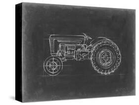 Tractor Blueprint I-Ethan Harper-Stretched Canvas