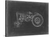 Tractor Blueprint I-Ethan Harper-Stretched Canvas