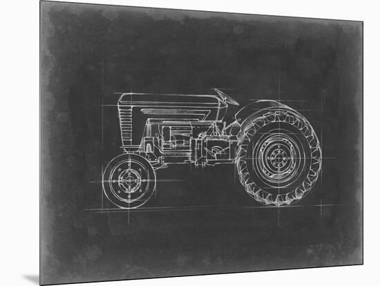Tractor Blueprint I-Ethan Harper-Mounted Art Print