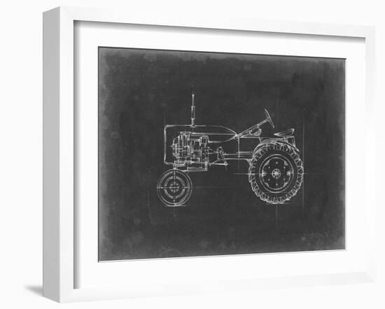 Tractor Blueprint III-Ethan Harper-Framed Art Print