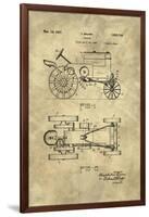 Tractor Blueprint - Industrial Farmhouse-Tina Lavoie-Framed Giclee Print
